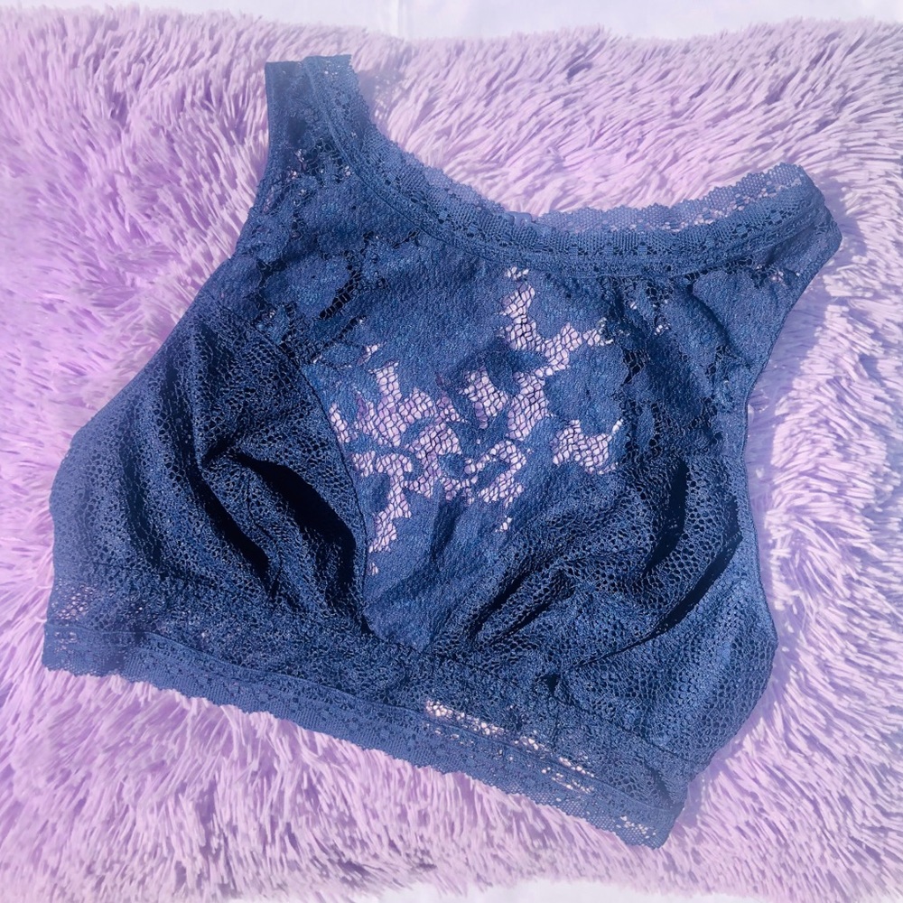 Victoria’s Secret Open Back Blue Lace Bralette